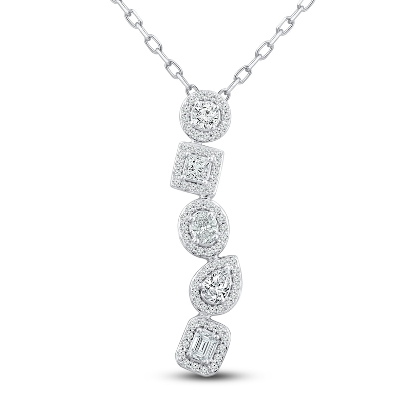 Previously Owned Everything You Are Diamond Necklace 1 ct tw 10K White Gold 18"