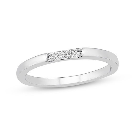 Previously Owned Diamond Anniversary Band 1/20 ct tw Round-cut 10K White Gold