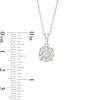 Thumbnail Image 2 of Previously Owned Diamond Halo Necklace 1/2 ct tw Round-Cut 10K White Gold 18"