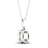Thumbnail Image 4 of Previously Owned Diamond Halo Necklace 1/2 ct tw Round-Cut 10K White Gold 18"