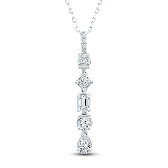 Previously Owned Diamond Necklace 3/4 ct tw 10K White Gold 18"