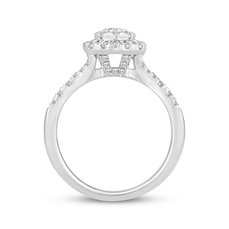 Main Image 2 of Previously Owned Diamond Engagement Ring 5/8 ct tw Round-cut 10K White Gold