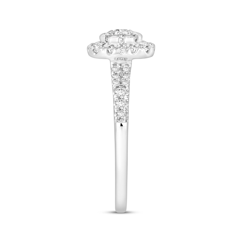 Main Image 3 of Previously Owned Diamond Engagement Ring 5/8 ct tw Round-cut 10K White Gold