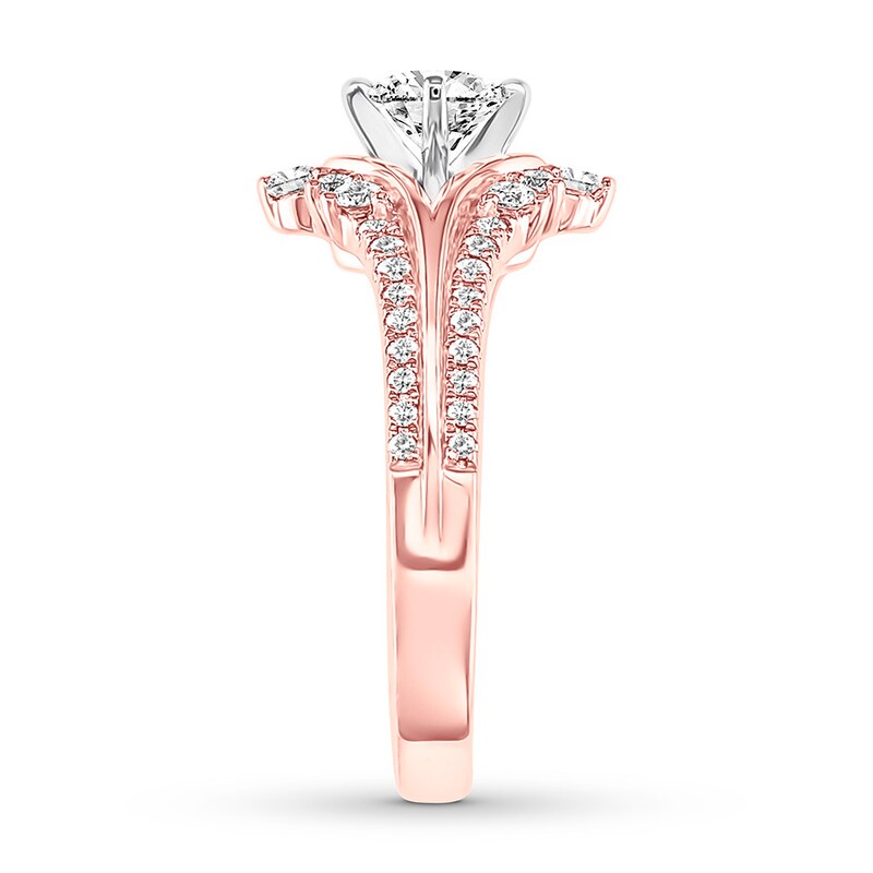Main Image 3 of Previously Owned Diamond Engagement Ring 7/8 ct tw Round-cut 14K Rose Gold