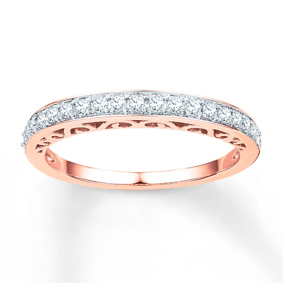 Previously Owned Anniversary Band 1/4 ct tw Diamonds 10K Rose Gold
