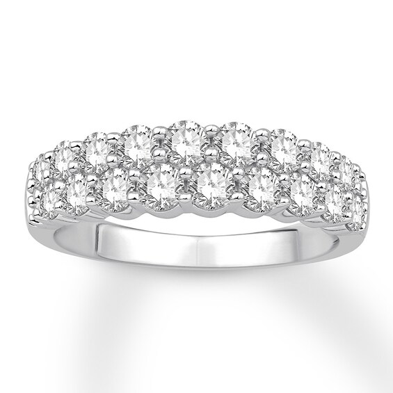 Previously Owned Diamond Anniversary Band 1-1/3 ct tw Round-cut 14K White Gold