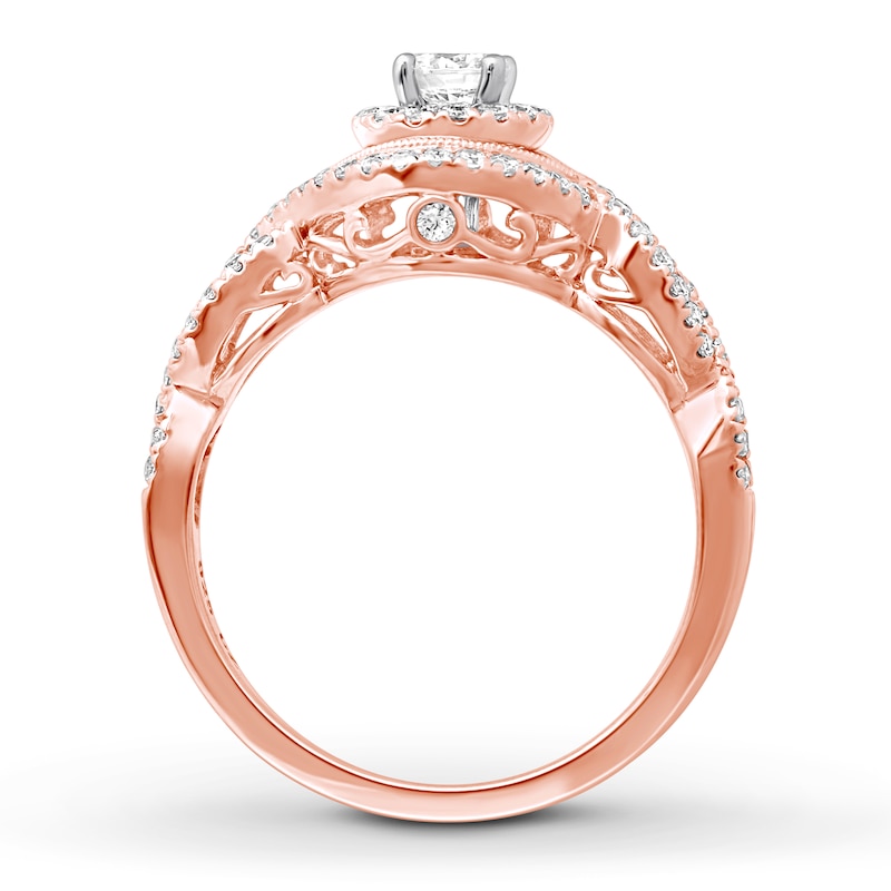 Main Image 2 of Previously Owned Diamond Engagement Ring 5/8 ct tw Round-cut 14K Rose Gold