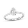 Thumbnail Image 1 of Previously Owned Diamond Engagement Ring 1/3 ct tw Pear & Round 10K White Gold Size 6