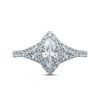 Thumbnail Image 3 of Previously Owned Monique Lhuillier Bliss Diamond Engagement Ring 1-1/2 ct tw Marquise, Pie & Round-Cut 18K White Gold