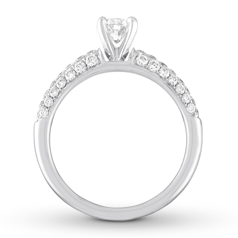 Main Image 2 of Previously Owned Diamond Engagement Ring 7/8 ct tw Round-cut 14K White Gold