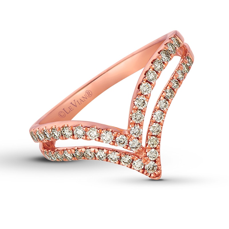 Main Image 1 of Previously Owned Le Vian Diamond Ring 3/8 ct tw Round-cut 14K Strawberry Gold