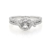 Thumbnail Image 1 of Previously Owned Diamond Swirl Halo Engagement Ring Setting 1/3 ct tw 14K White Gold