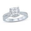 Thumbnail Image 1 of Previously Owned&nbsp;Diamond Engagement Ring 1 ct tw Princess & Round 14K White Gold
