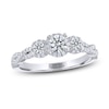 Thumbnail Image 1 of Previously Owned THE LEO Ideal Cut Diamond Three-Stone Engagement Ring 5/8 ct tw 14K White Gold