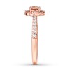 Thumbnail Image 3 of Previously Owned Morganite Engagement Ring 1/3 ct tw Diamonds 14K Rose Gold
