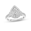 Thumbnail Image 1 of Previously Owned Diamond Engagement Ring 7/8 ct tw Princess & Round-cut 14K White Gold