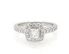 Thumbnail Image 1 of Previously Owned Neil Lane Princess-Cut Diamond Halo Engagement Ring 1/2 ct tw 14K White Gold Size 4.5