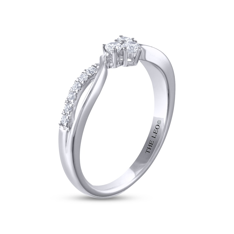 Main Image 2 of Previously Owned THE LEO Diamond Anniversary Band 1/5 ct tw Round-cut 14K White Gold