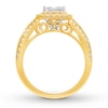 Thumbnail Image 2 of Previously Owned Diamond Engagement Ring 1 ct tw Princess & Round 14K Two-Tone Gold