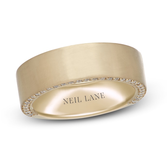 Previously Owned Neil Lane Men's Diamond Wedding Band 1/2 ct tw Round-cut 14K Yellow Gold