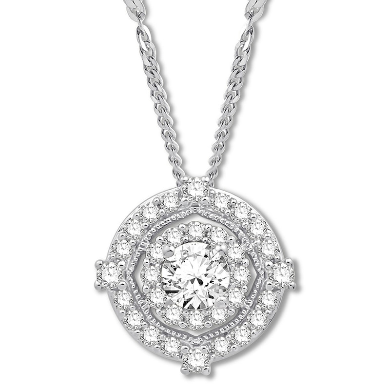 Previously Owned Emmy London Diamond Necklace 1/2 ct tw 10K White Gold 20"