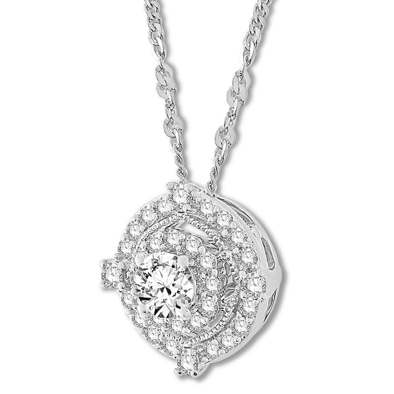 Previously Owned Emmy London Diamond Necklace 1/2 ct tw 10K White Gold 20"