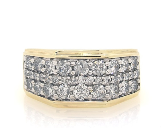 Previously Owned Men's Diamond Wedding Band 2 ct tw Round-cut 10K Gold