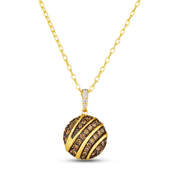 Previously Owned Godiva x Le Vian Diamond Necklace 1/2 ct tw 14K Honey Gold 19"