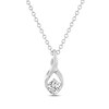 Thumbnail Image 1 of Previously Owned THE LEO Diamond Necklace 1/3 ct tw Round-cut 14K White Gold 19"