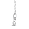 Thumbnail Image 2 of Previously Owned THE LEO Diamond Necklace 1/3 ct tw Round-cut 14K White Gold 19"