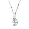 Thumbnail Image 3 of Previously Owned THE LEO Diamond Necklace 1/3 ct tw Round-cut 14K White Gold 19"