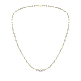 Previously Owned&nbsp;Men's Diamond Tennis Necklace 3 ct tw Round-cut 10K Yellow Gold 22"