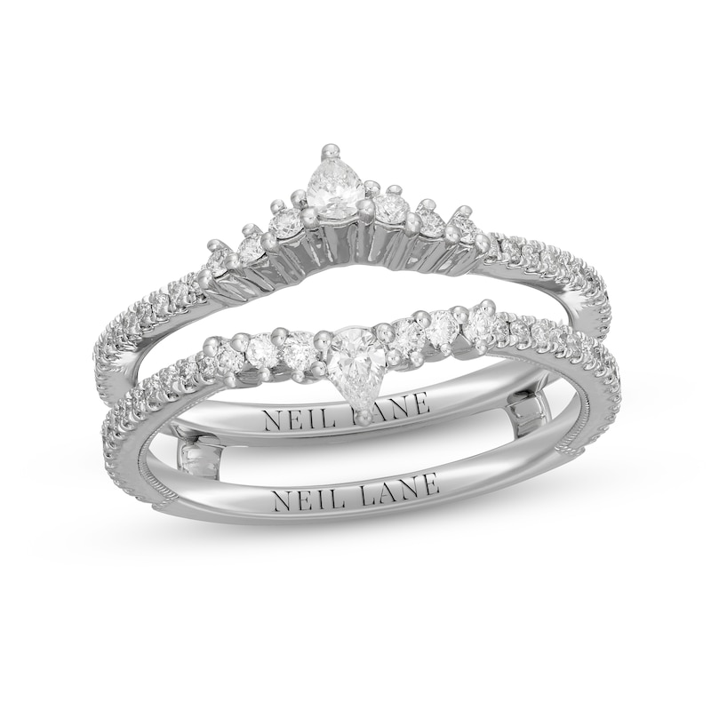 Main Image 1 of Previously Owned Neil Lane Diamond Enhancer Ring 1/2 ct tw Pear & Round-cut 14K White Gold