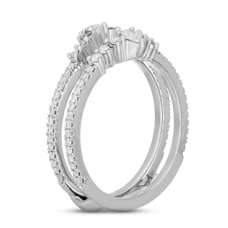 Main Image 2 of Previously Owned Neil Lane Diamond Enhancer Ring 1/2 ct tw Pear & Round-cut 14K White Gold