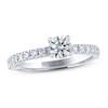 Thumbnail Image 1 of Previously Owned THE LEO Ideal Cut Diamond Engagement Ring 3/4 ct tw Round-cut 14K White Gold