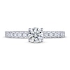 Thumbnail Image 3 of Previously Owned THE LEO Ideal Cut Diamond Engagement Ring 3/4 ct tw Round-cut 14K White Gold