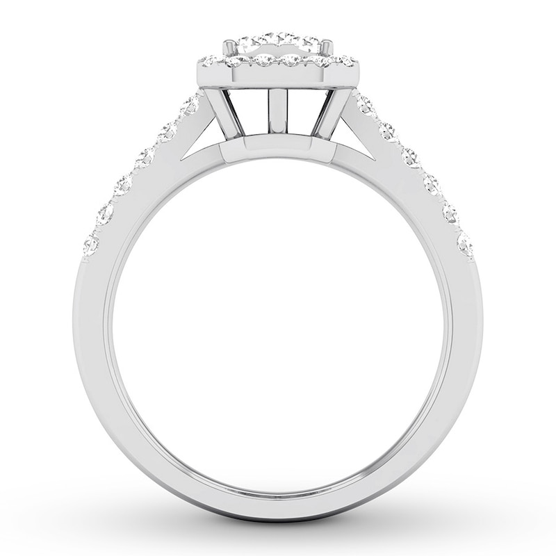 Main Image 2 of Previously Owned Diamond Engagement Ring 1/2 ct tw Round-cut 10K White Gold Size 7