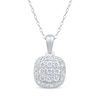 Thumbnail Image 1 of Previously Owned Diamond Necklace 1/4 ct tw Round-Cut 10K White Gold 18"