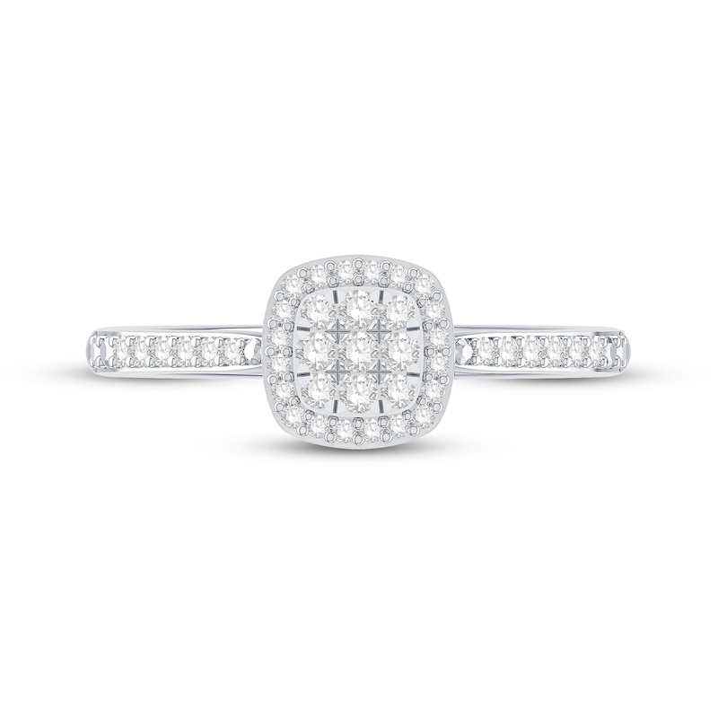 Main Image 3 of Previously Owned Diamond Promise Ring 1/4 ct tw Round-cut 10K White Gold
