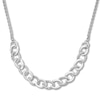 Thumbnail Image 1 of Previously Owned Diamond Link Bolo Necklace 1/10 ct tw Round-cut Sterling Silver 26"