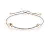 Thumbnail Image 1 of Previously Owned By Women, For Women Diamond Bolo Bracelet 1/4 ct tw Sterling Silver & 10K Yellow Gold