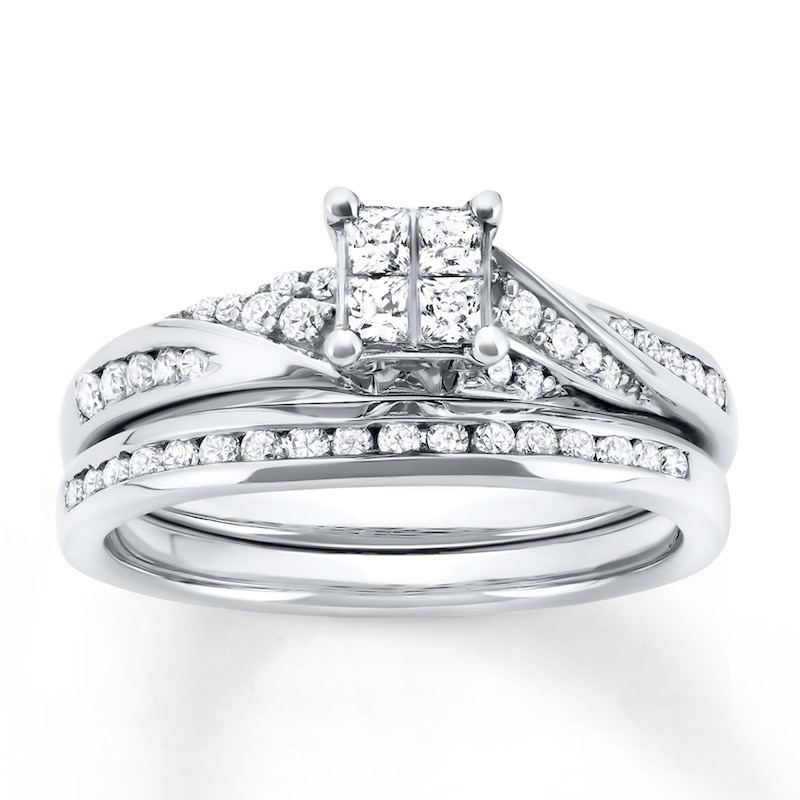 Previously Owned Diamond Bridal Set 1/2 carat tw 10K White Gold