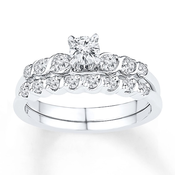 Previously Owned Diamond Bridal Set 1/2 carat tw 10K White Gold