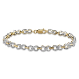 Previously Owned Diamond Infinity Link Bracelet 1 ct tw 10K Yellow Gold 7.25"