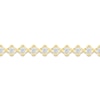 Thumbnail Image 2 of Previously Owned Diamond Flower Line Bracelet 1/3 ct tw Round-cut 10K Yellow Gold 7"