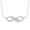 Thumbnail Image 1 of Previously Owned Diamond Infinity Necklace 1/4 ct tw Round-cut 10K White Gold 18"