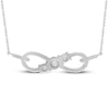 Thumbnail Image 3 of Previously Owned Diamond Infinity Necklace 1/4 ct tw Round-cut 10K White Gold 18"