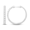 Thumbnail Image 2 of Previously Owned Diamond Hoop Earrings 1/2 ct tw 10K White Gold