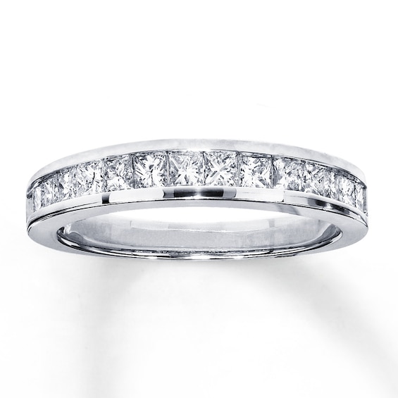 Previously Owned Diamond Wedding Band 3/4 ct tw Princess-cut 14K White Gold