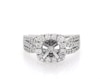 Thumbnail Image 1 of Previously Owned Diamond Halo Engagement Ring Setting 1 ct tw 14K White gold